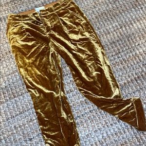Velvet gold Anthropologie Crop